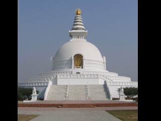 World Peace pagoda in Lumbini Nepal